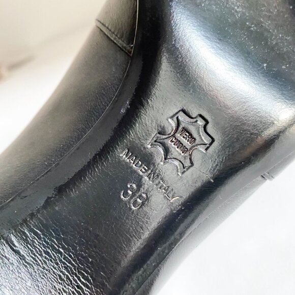 NEW Yosh Collection Black Leather Pur Pom Detail Retro Style Ankle Boot… - Picture 9 of 10